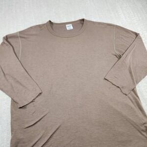 Duofold Shirt Mens XL *READ Merino Wool Double Face Baselayer Brown Outdoor Work